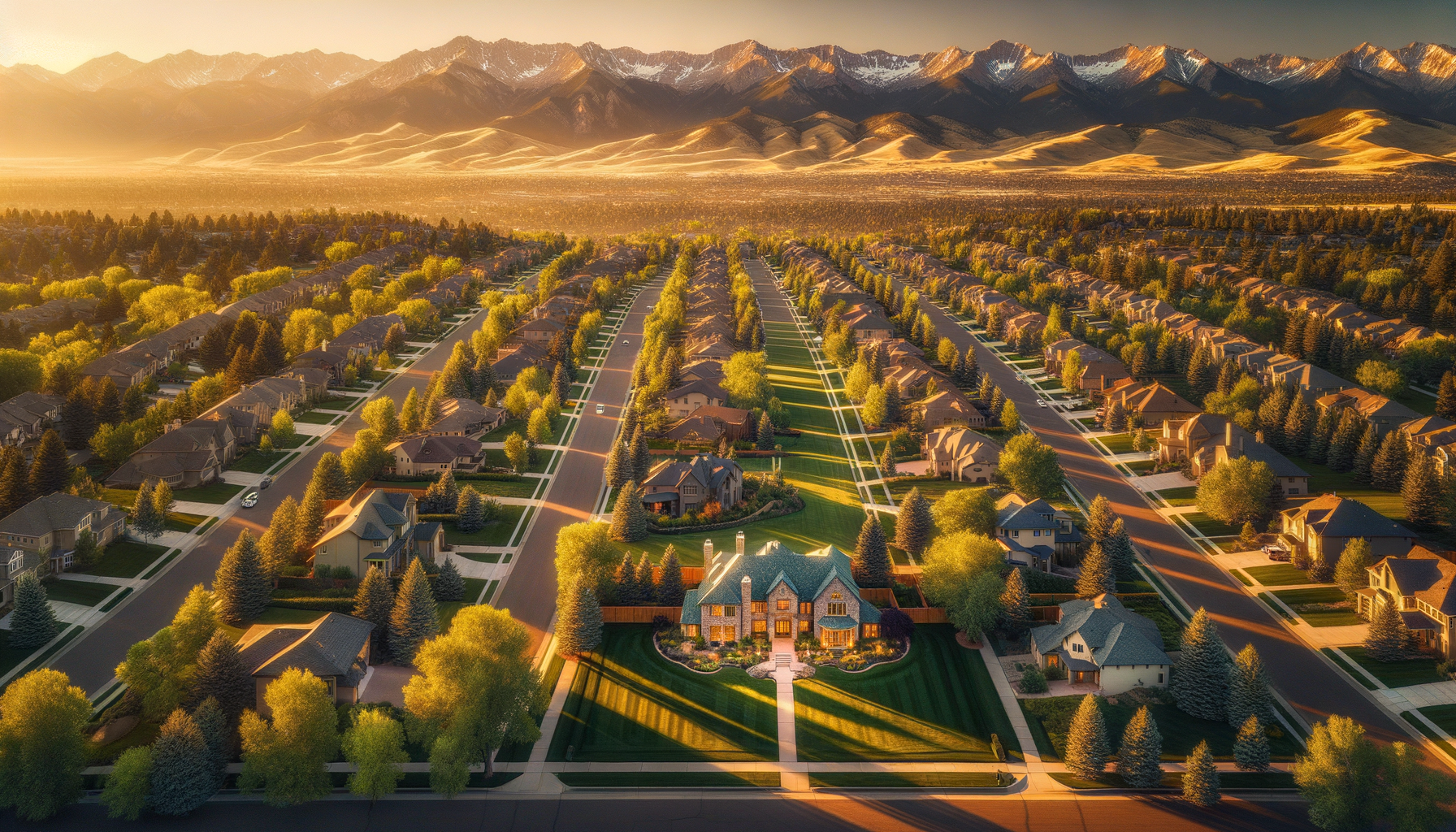 Cherry Hills Village aerial view Denver luxury real estate