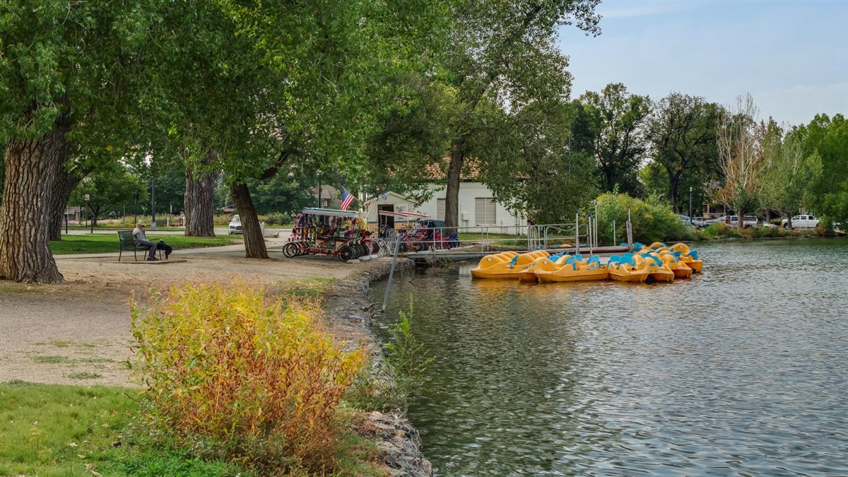 Washington Park Denver lake and paddle boats